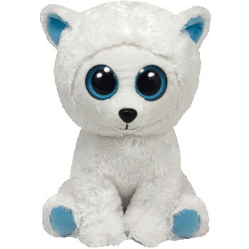 Ty Beanie Boos Tundra The Polar Bear Solid Eye Color Medium Size 9 Inch