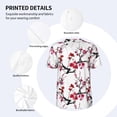 thumbnail image 4 of Balery Cherry Blossoms Baseball Jersey for Men Casual Button Down Shirts Short Sleeve Active Team Sports Uniform-X-Large, 4 of 9