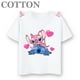 thumbnail image 3 of Marca Disney Stitch Anime Verano Múltiples Moda Algodón Camisetas para Niños Cuello Redondo Casual Manga Corta Ropa para Niños Tee Tops, 3 of 5