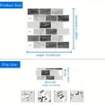 thumbnail image 2 of DEWOO Peel and Stick Backsplash - 10 Sheets of 12"×12" - 3D Adhesive Peel and Stick Tile Backsplash for Kitchen, Bathroom, Wall Tile, Black Gray, 2 of 12