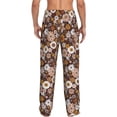 thumbnail image 3 of Uemuo Sunflowers Pattern Men's Wide Leg Palazzo Lounge Pants with Pockets Light Weight Loose Comfy Casual Pajama Pants-Medium, 3 of 9
