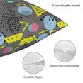 thumbnail image 3 of Wukai Geometric Premium Polyester Fleece Pillow Covers with Hidden Zipper Closure,Luxuriously Soft and Durable-24"x24", 3 of 7