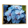thumbnail image 2 of Designart Flowers framed wall art decor, Flowers framed wall Art, Flowers Charm In Blue , Blue Large Traditional Gold framed wall art, 44x34 inches Gold Frame, 2 of 5