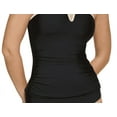 thumbnail image 3 of Calvin Klein BLACK V-Wire Bandeau Halter Tankini Swim Top, US Large, 3 of 4