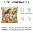 thumbnail image 5 of JEUXUS Printed on Both Sides Colorful Sparrow Singing on Magnolia Flower Tree Landscape Picture Plush Pillowcase (Universal 1) White, 5 of 5