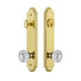 thumbnail image 3 of Grandeur 839807 Arc Solid Brass Tall Plate Single Cylinder Keyed Entry Set - Nickel, 3 of 6