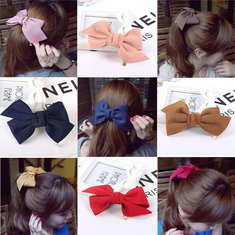 Download Solid Cloth Bows Women Big Hair Clips Hairpins Walmart Com Walmart Com