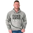 thumbnail image 4 of Funny Father Knows Stressed Pun Men's Big & Tall Graphic Hoodie Brisco Brands 2X, 4 of 5
