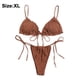 thumbnail image 2 of Trajes de baño de bikini de triángulo cruzado para mujer con falda de playa de malla Trajes de baño de 2 piezas, traje de baño de bikini de aguas termales sexy delgado, 2 of 8