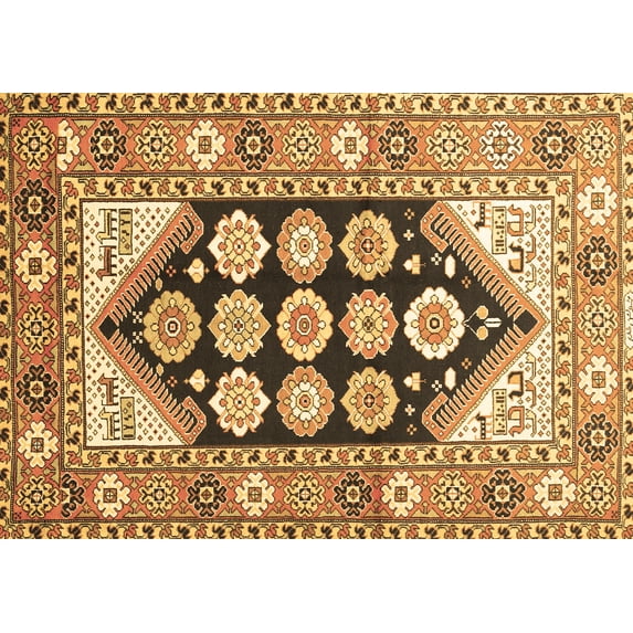 Ahgly Company Indoor Rectangle Persian Brown Traditional Area Rugs, 2' x 4'