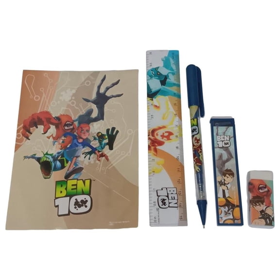 Stationery Set - Ben 10 - Brown - 5pc Favor Set