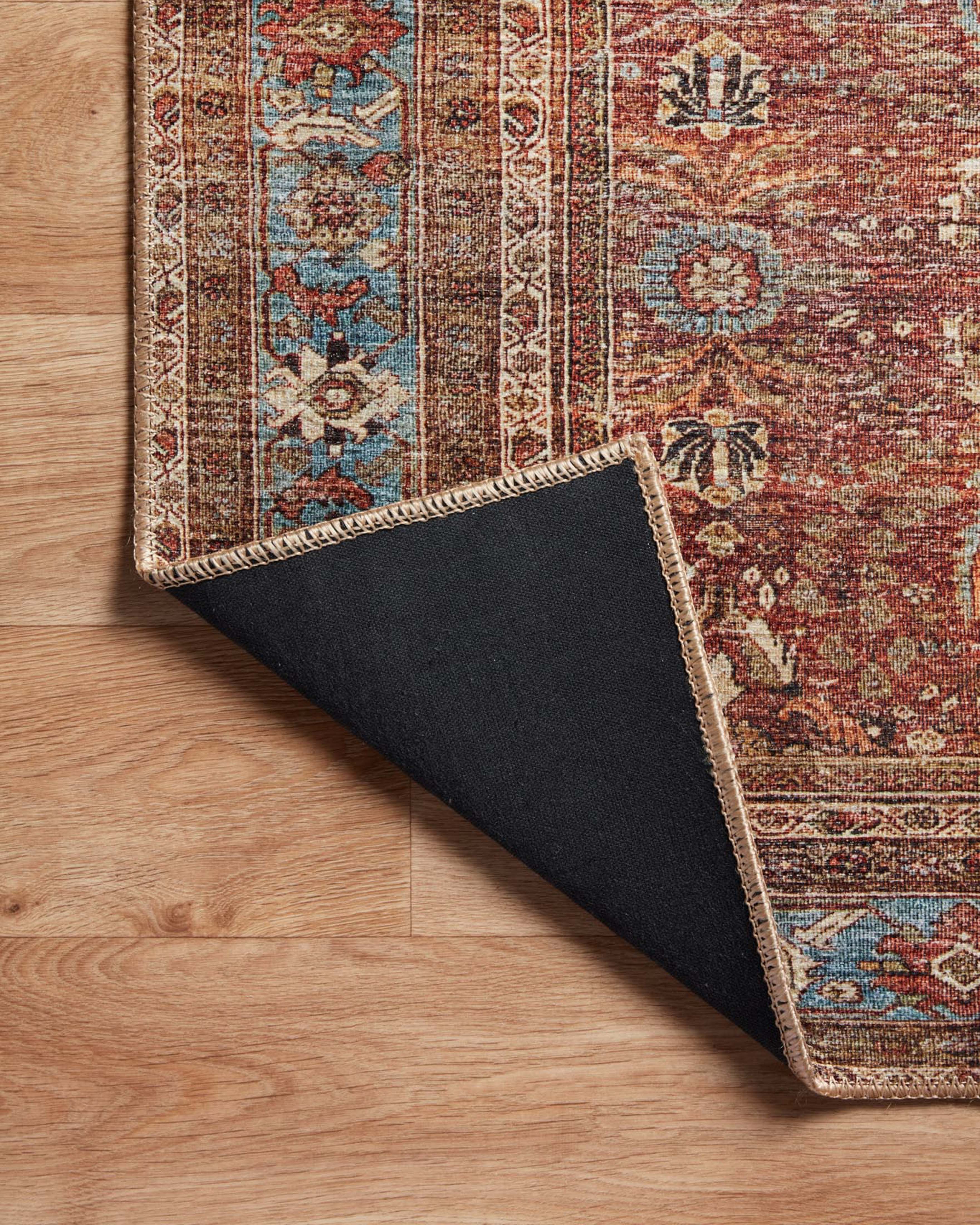 Echo Loom Anabella Brick / Blue 8'-6" x 11'-6" Area Rug
