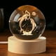 thumbnail image 1 of InnotechSC Dolphin Figuras de Delfines 3D de Regalo en Bola de Cristal de 60 Mm con Esfera de Vidrio Grabada con Láser Decoración Del Hogar con Base de Luz de Madera, 1 of 8