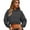 Dark Gray, variant on Womens Cute Cropped Hoodies Long Sleeve Sweatshirts Fall Fashion Outfits Winter Pullover Clothes