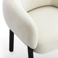 thumbnail image 4 of Foxy Cream Basketweave Chenille Accent Chair, 4 of 8