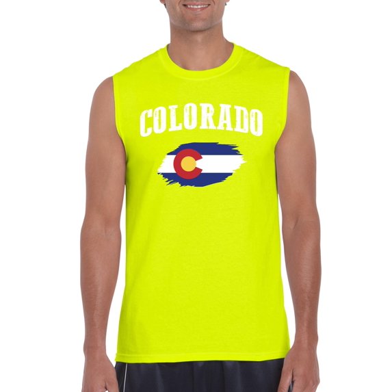 Mens Colorado Flag Ultra Cotton Sleeveless T-Shirt