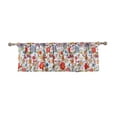 thumbnail image 4 of Global Trends Amanda Contemporary Floral Print Window Rod Pocket Lined Valance, White, 84 W x 19 L inches, 4 of 7