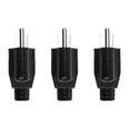 thumbnail image 1 of TAPDRA Male Electrical Replacement Plug 3 Pcs 3 Prong Black ABS Plastic 15A 125V for Home Indoor Outdoor RV Wire Extension Plug Replacement, 1 of 7