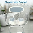 thumbnail image 6 of GYZJ Swivel Senior Bathing Chair, 400 LBS Heavy Duty U-Shape Seat with Arms & Back, Height Adjustable Safety Bath Seat for Tub, Elderly & Disabled,Gray, 6 of 8
