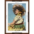 thumbnail image 5 of Art.com Mexican Senorita with Hat Art Print, Brown Frame Wall Art, 17" x 23", 5 of 5