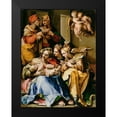 thumbnail image 2 of Nosadella, 19x24 Black Modern Framed Museum Art Print Titled - Holy Family with Saints Anne, Catherine of Alexandria, and Mary Magdalene, 2 of 5