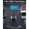 thumbnail image 3 of Adaptador de viaje URJD Universal GaN de 120 W con 4 USB-C y 1 USB-A, 3 of 7