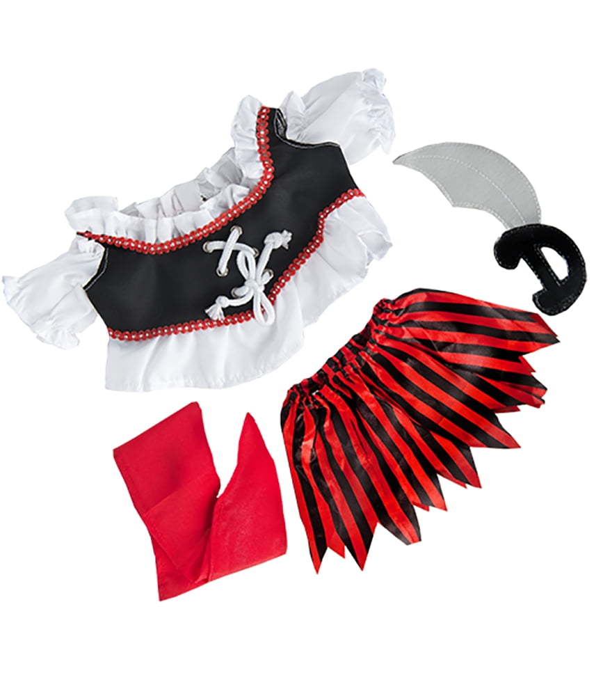 Pirate Girl Outfit w/Sword Teddy Bear Clothes Fits Most 14"-18" Build-A-Bear and 