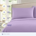 thumbnail image 3 of Sweet Home Collection Twin Sheet Sets, Classic 1800 Series Deep Pocket 3 Piece, Luxury Soft Microfiber Bed Sheet Sets, Lavender, 3 of 5