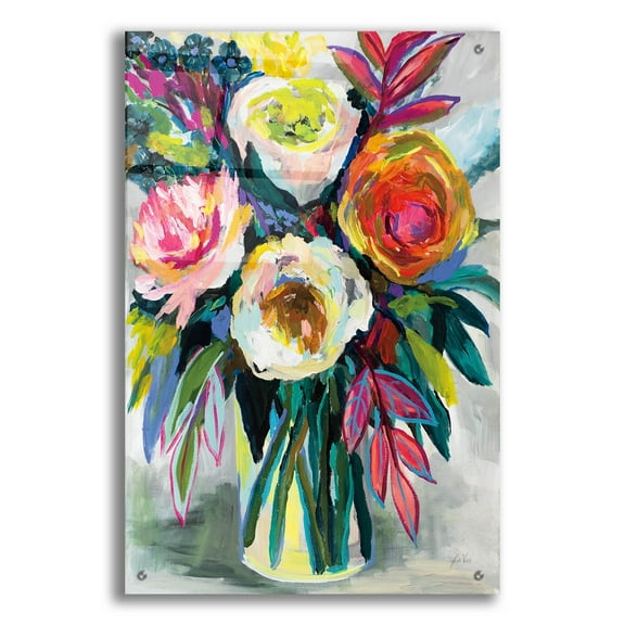 Epic Art 'First Kiss' by Jeanette Vertentes, Acrylic Glass Wall Art, 24"x36"