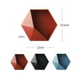 thumbnail image 3 of KAKOWELY Hexagon Shape Wall Floating Shelves Plastic Black For Bedroom 1Pcs 10 x 8.7 x 3.3in, 3 of 11
