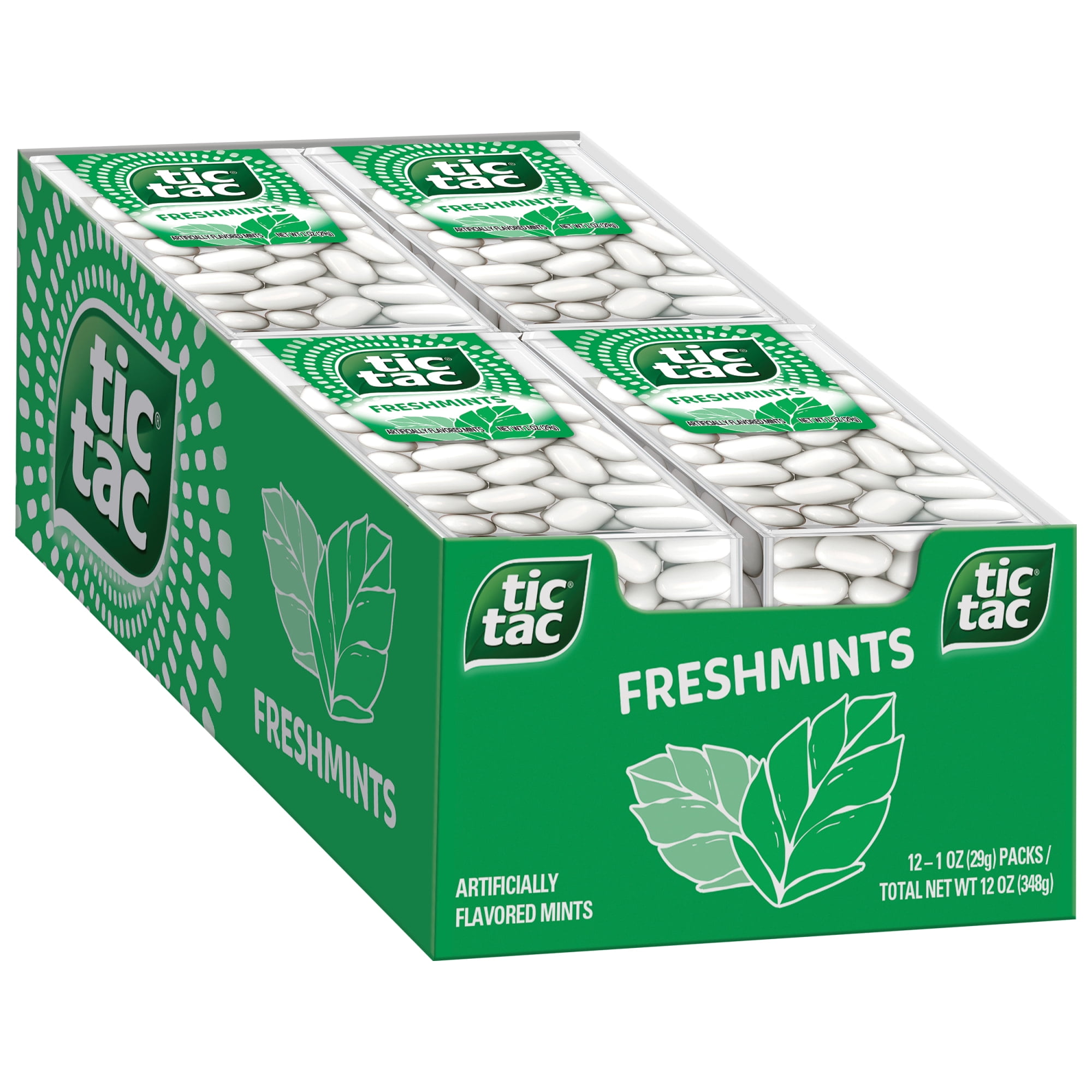 Tic Tac Freshmint Breath Mints, 12 Count, 1 oz Packs, On-The Tic Tac Freshmint Breath Mints, 12 Count, 1 oz Packs, On-The