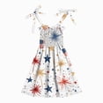 thumbnail image 3 of KPOPLK Girl's 4th of July American Flag Clothes Dress Sleeveless Patriotic Outfit Clothes Sundress Summer Dresses 1-10 Years(2-3 Years,White), 3 of 6