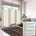 thumbnail image 4 of Costway 6 Panels Folding Privacy Screen 6 Ft Tall Fabric Privacy Screen for Home White, 4 of 9
