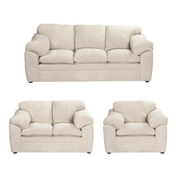 Sala Dicasa Aston 3 Piezas (Sofá, Love Seat y Sillón) Beige York