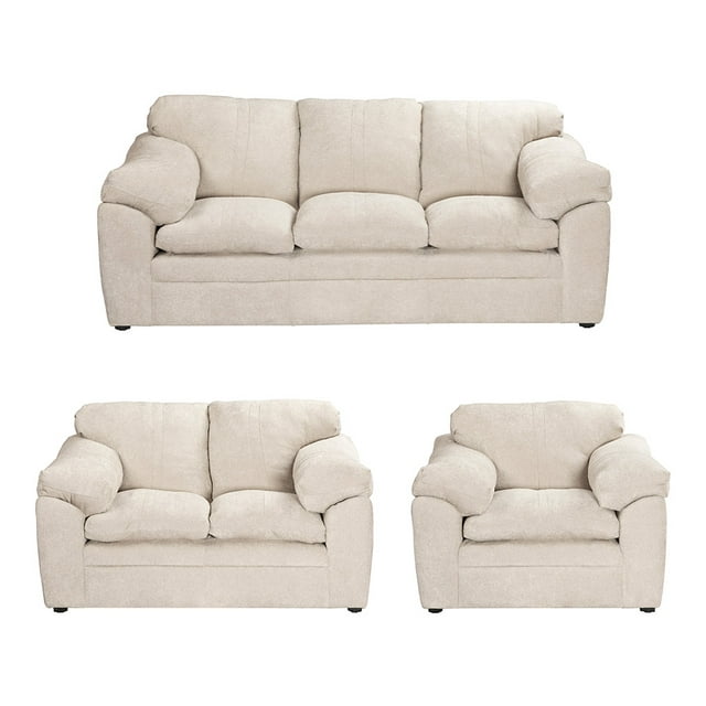 Sala Dicasa Aston 3 Piezas (Sofá, Love Seat y Sillón) Beige York