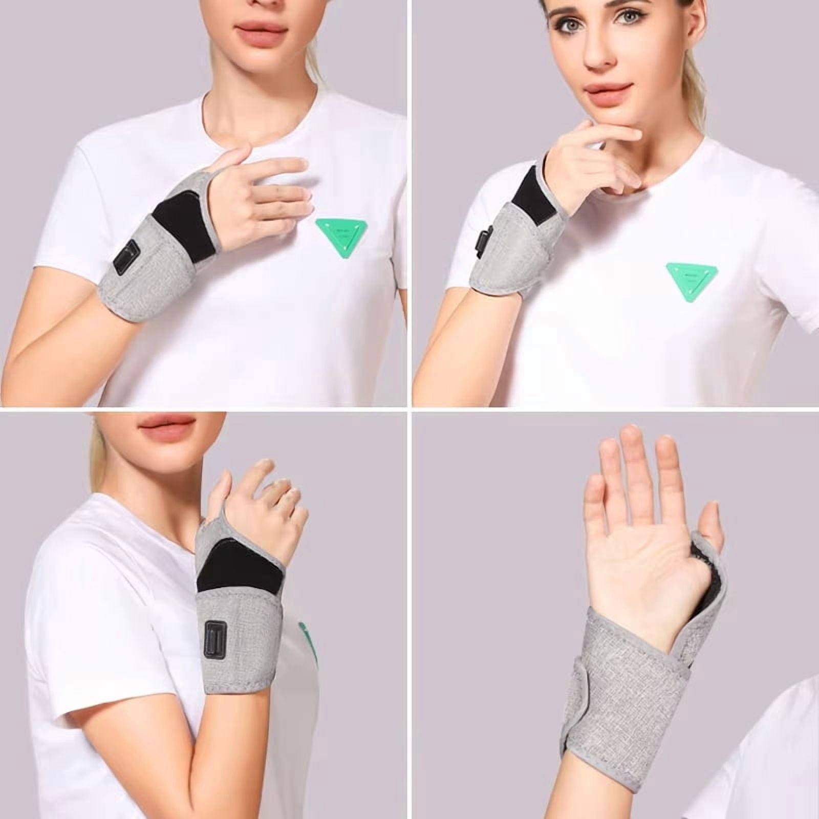 Heated Wrist Massager with Red Light – 3 Heat, Timer, USB