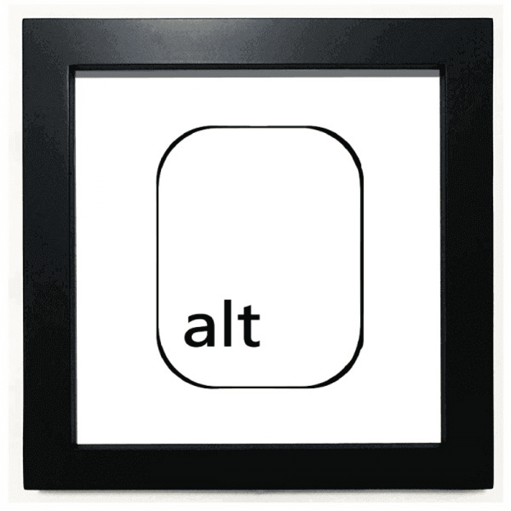 Keyboard Symbol Alt Art Deco Fashion Black Square Frame Picture Wall