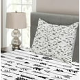 thumbnail image 3 of Ambesonne Tribal Quilted Bedspread Set 2 Pcs, Rustic Arrows, Twin Size, Black and White, 3 of 4