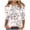 Grey, variant on Trendfront Womens Crew Neck 3/4 Sleeve Tops Oversized Loose Fit Flower Floral Tees Graphic Pattern Printed Casual T-Shirts