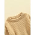 thumbnail image 5 of Bagilaanoe Newborn Baby Girl Boy Knitted Sweater Long Sleeve Pullover 0-3 Months Infant Warm Jumpers Tops Fall Winter Loose Knitwear, 5 of 8