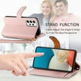 thumbnail image 6 of Feishell for Samsung Galaxy A53 5G Case,RFID Blocking Wallet Case for Women Men,Premium PU Leather Credit Card Holder Zipper Pocket Magnetic Buckle Flip Kickstand Phone Case with Wrist Strap,Pink, 6 of 10