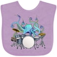thumbnail image 3 of Inktastic Cute Blue Octopus Drumming Boys or Girls Baby Bib, 3 of 4