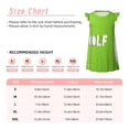 thumbnail image 3 of Haiem golf ball Printed Girls Nightgowns Sleepwear Short Sleeve Pajama Dress Soft Princess Sleepshirt for 3-12 Years Kids Kids Homewear-Medium, 3 of 6
