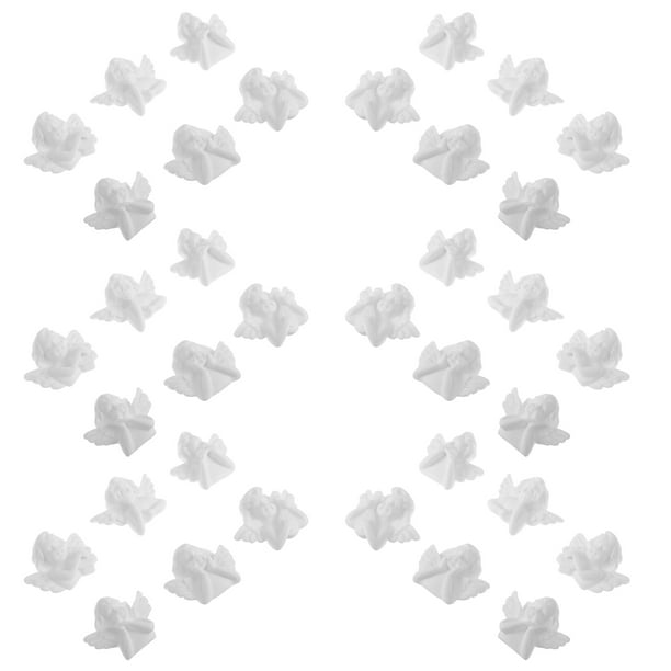 36 adornos decorativos de resina con forma de ángel para manualidades.