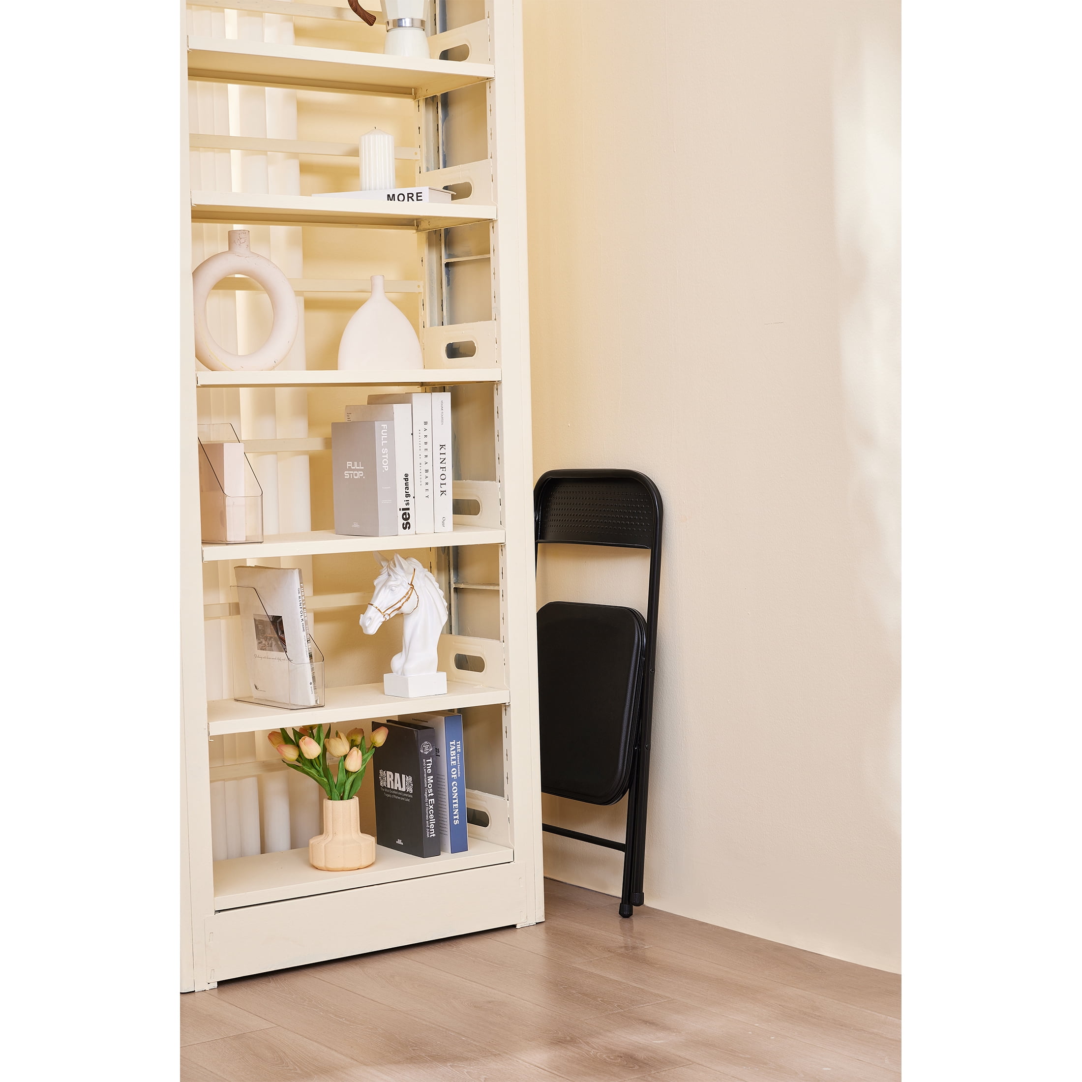 Mainstays 4 Pack Resin Folding Chair, Black