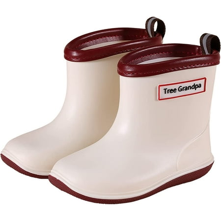

QWZNDZGR Toddler Rain Boots Baby Kids Easy-on Rain shoes Children Waterproof Shoes for Boys Girls(1-6 Years)