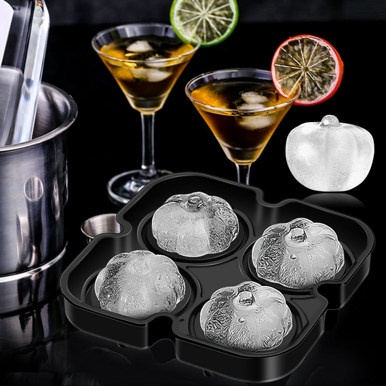 Kamehame Halloween Pumpkin Ice Cube Mold, Silicone 3D Jack O Lantern Ice  Cube Mold with 1 Funnel, Funny Pumpkin Shape Ice Cube Tray for Whiskey