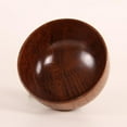 thumbnail image 5 of Japanese Wooden Bowl Round Soup Rice Cereal Food Serving Wood Retro, 5 of 9