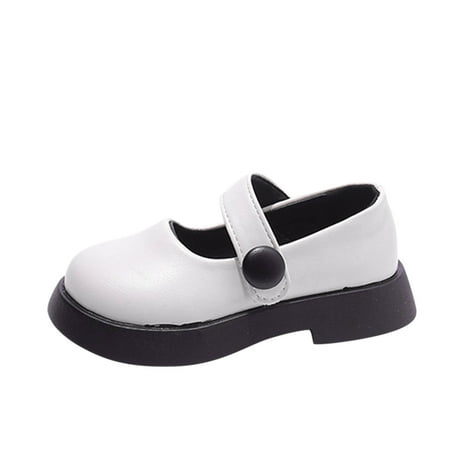 

Toddler Shoes Children Casual Shoes Girls Thick Sole Solid Color Hook Loop Solid Color Comfortable Simple Style ( Color: White Size: 37 )