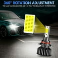 thumbnail image 3 of 6000K 9012 LED Headlights + 5202 Fog Light Bulbs for GMC Sierra 1500 2014 2015 4pcs, 3 of 25